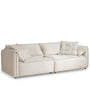 Modern Suede Fabric Sectional 4 Seater Sofa LOOMA