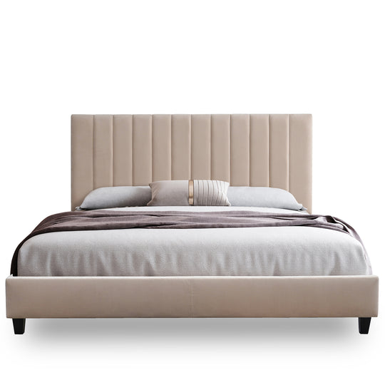 Modern Velvet Fabric Bed Frame RENO