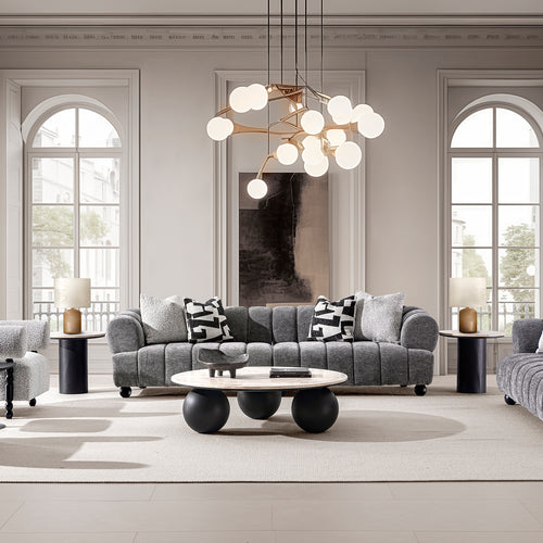 Modern Velvet Fabric Sectional 4 Seater Sofa RAVEN Good to Know Preview-1
