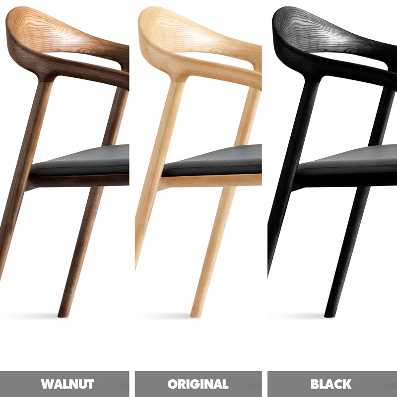 Japandi Wood Dining Chair NEUM Color Swatches