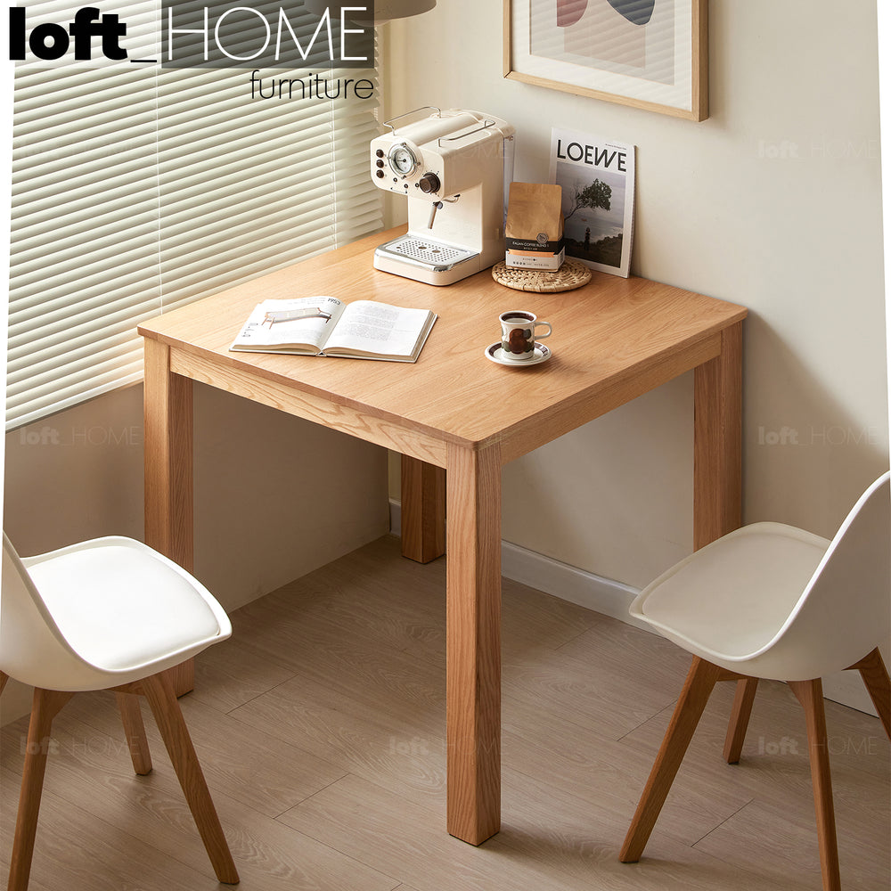 Scandinavian Wood Dining Table OAK SQUARE Primary Product