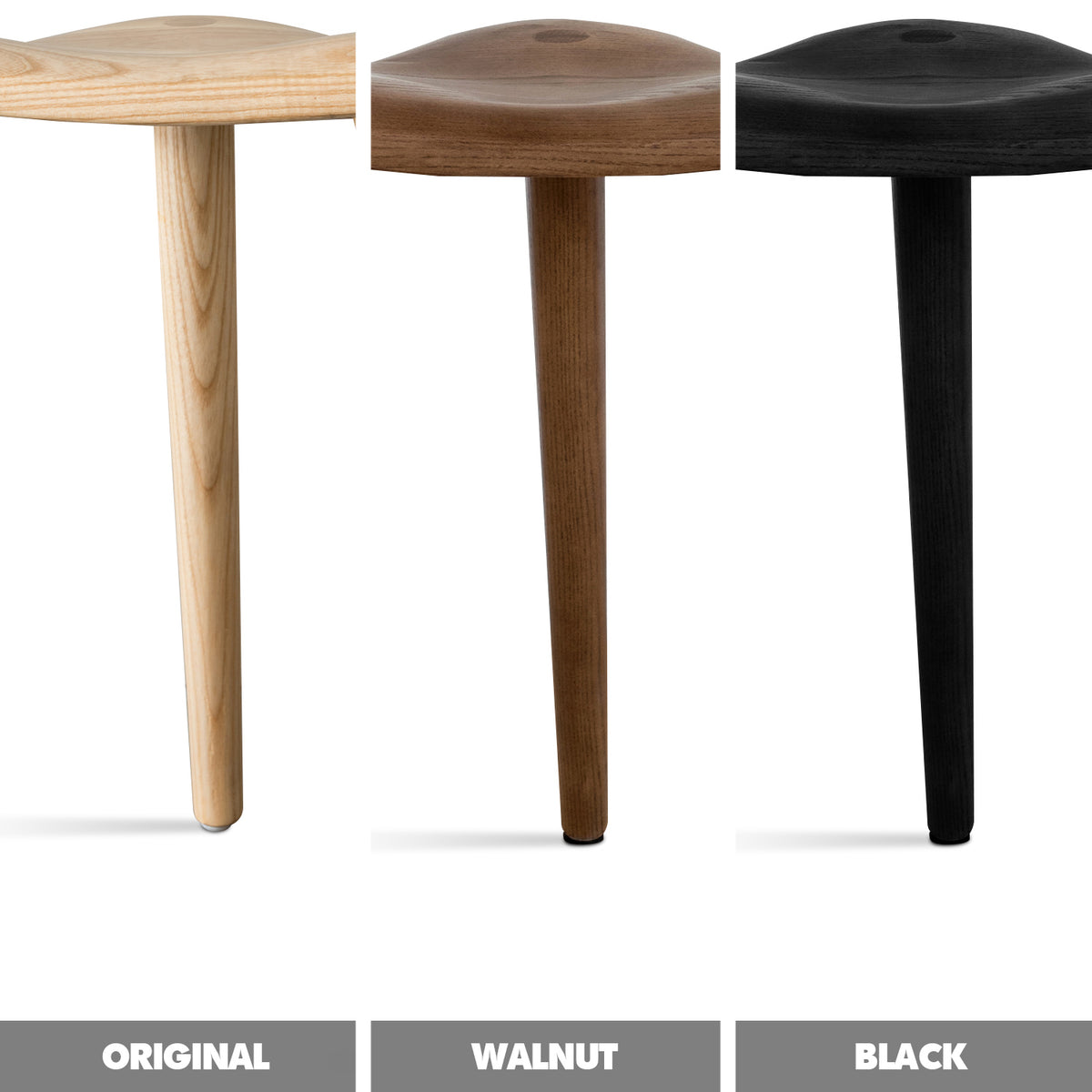 Japandi Wood Dining Stool RIDE Color Swatches