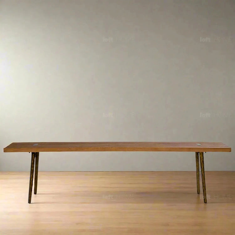 Rustic Elm Wood Dining Bench SPLENDOR Good to Know Preview-1