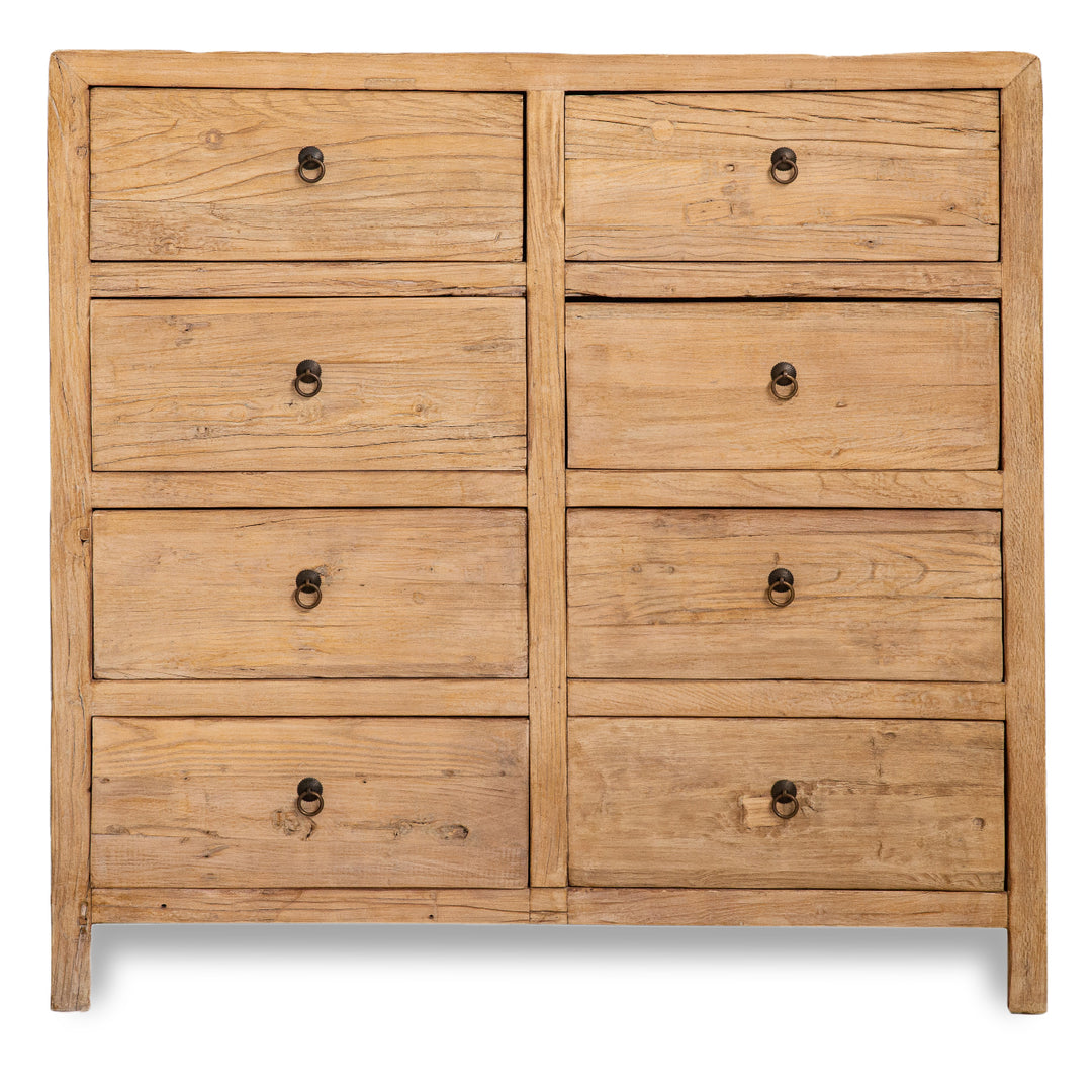 Rustic Elm Wood Drawer Cabinet SECRETS