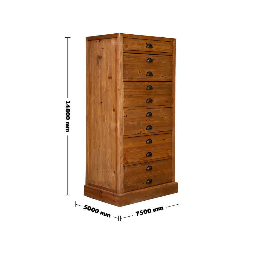 Rustic elm wood drawer cabinet tranquility size charts.