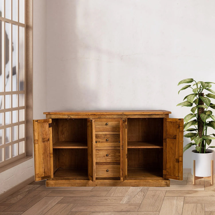 Rustic Elm Wood Storage Cabinet TRANQUILITY Good to Know Preview-1