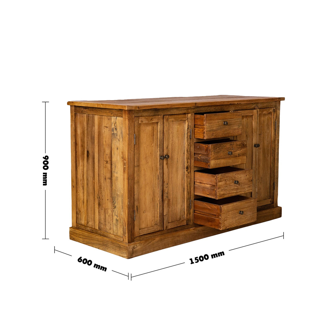 Rustic elm wood storage cabinet splendor size charts.
