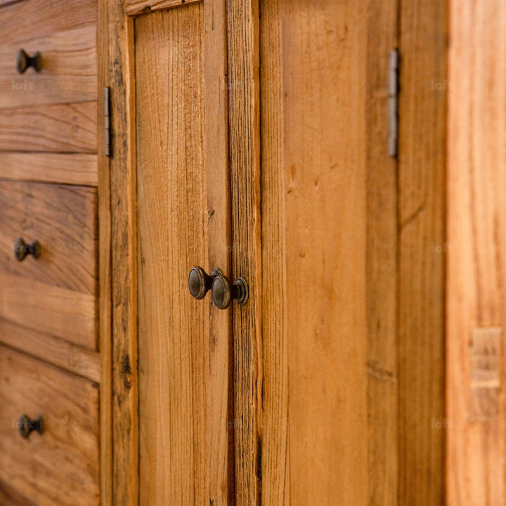 Rustic elm wood storage cabinet splendor with context.