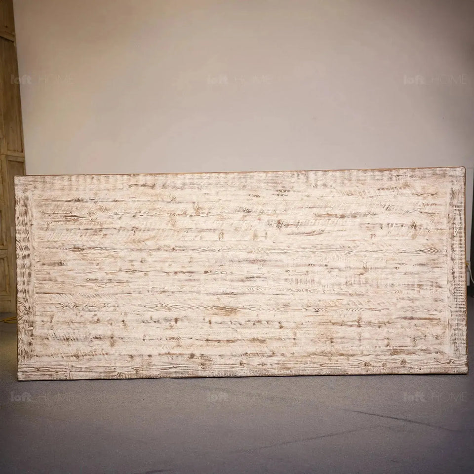 Rustic pine wood dining table sherlock with context.