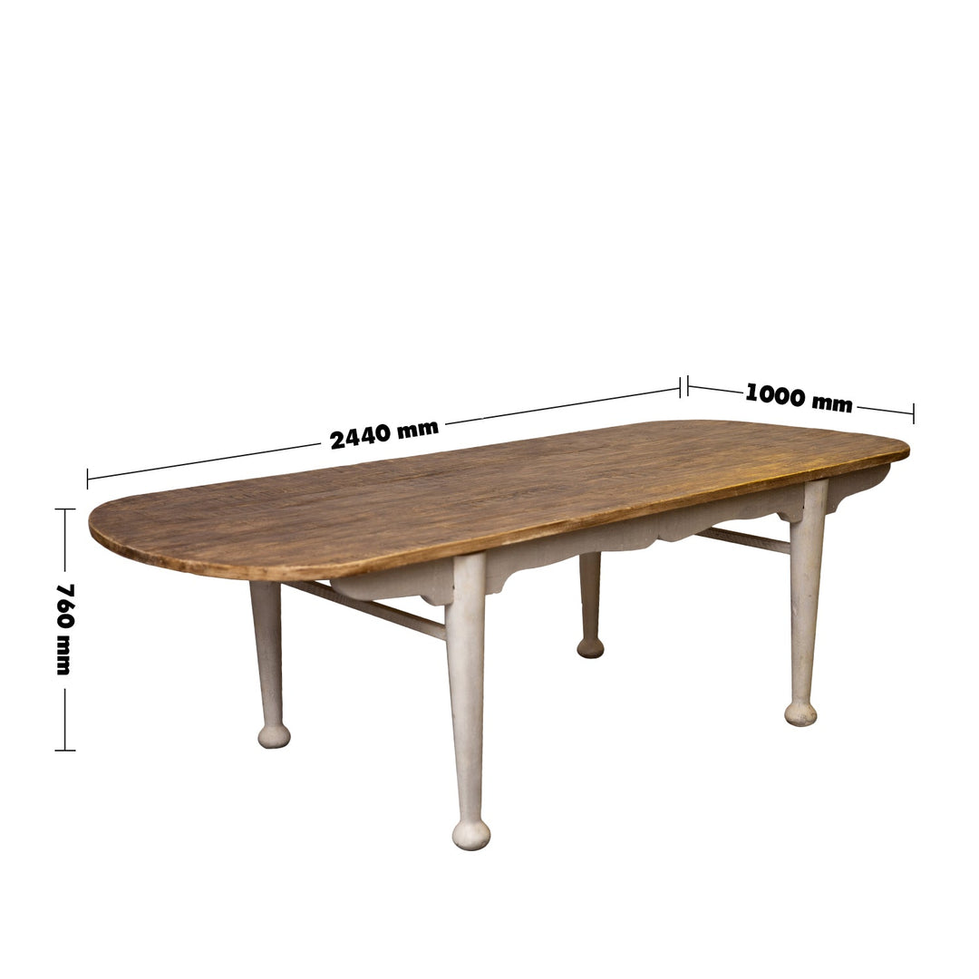 Rustic pine wood dining table shore size charts.