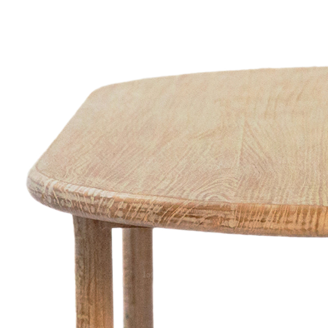 Rustic pine wood coffee table kokoro with context.