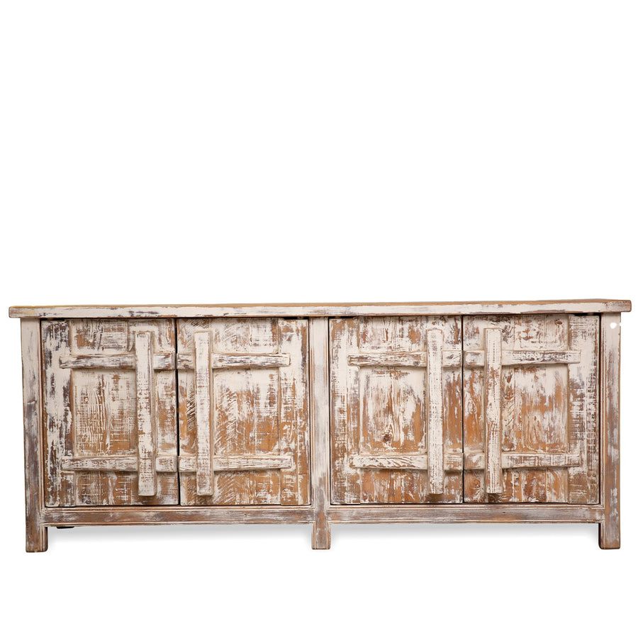 Rustic pine wood drawer cabinet pine phantom in white background.