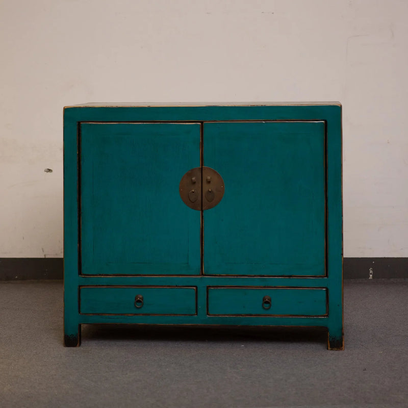 Rustic pine wood storage cabinet heirloom primary product view.