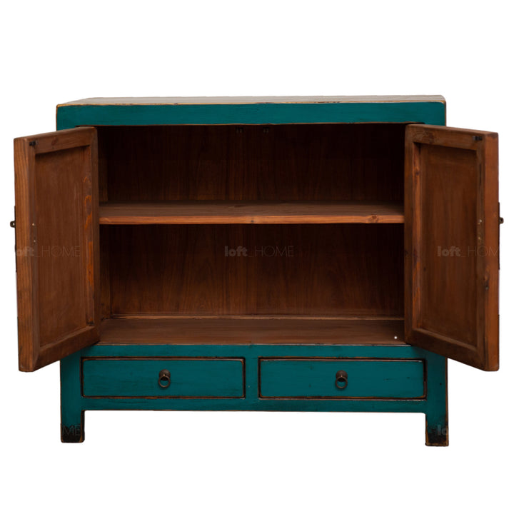 Rustic pine wood storage cabinet heirloom material variants.