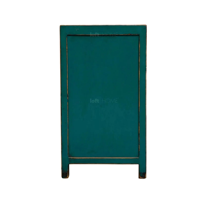 Rustic pine wood storage cabinet heirloom in real life style.