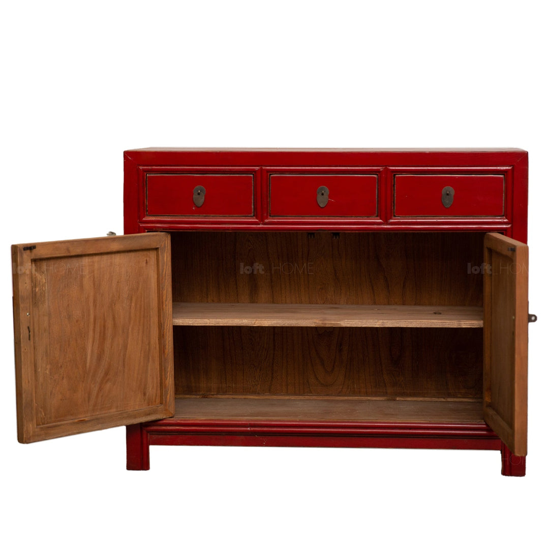 Rustic pine wood storage cabinet legacy material variants.