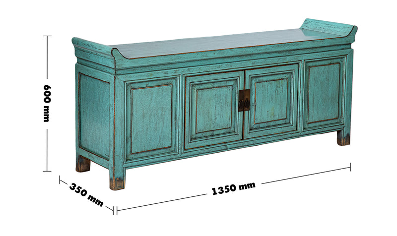 Rustic Pine Wood TV Console WHISPERS Size Chart