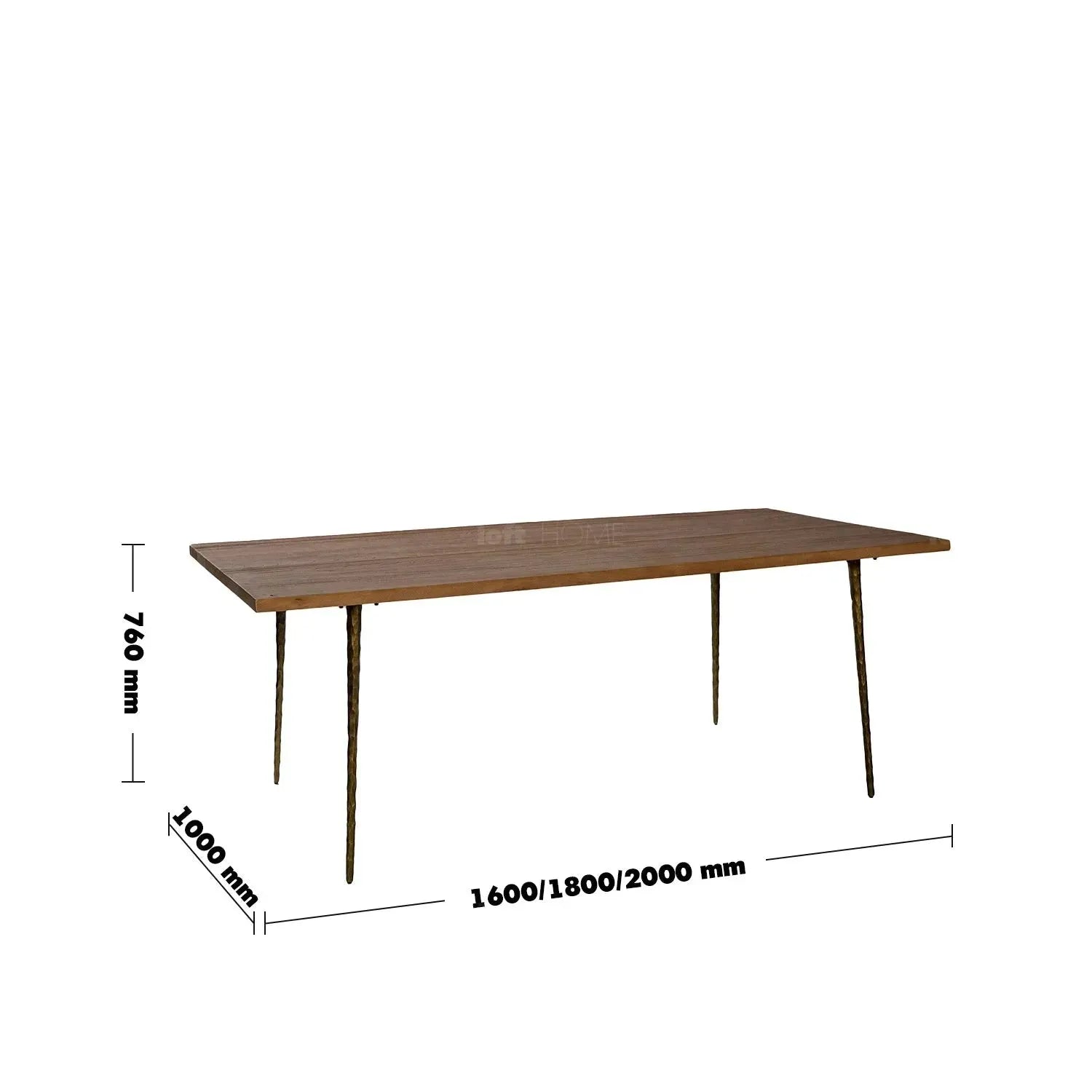 Splendor Table Sit Stand Rustic Wood Dining Table SPLENDOR – LOFT HOME