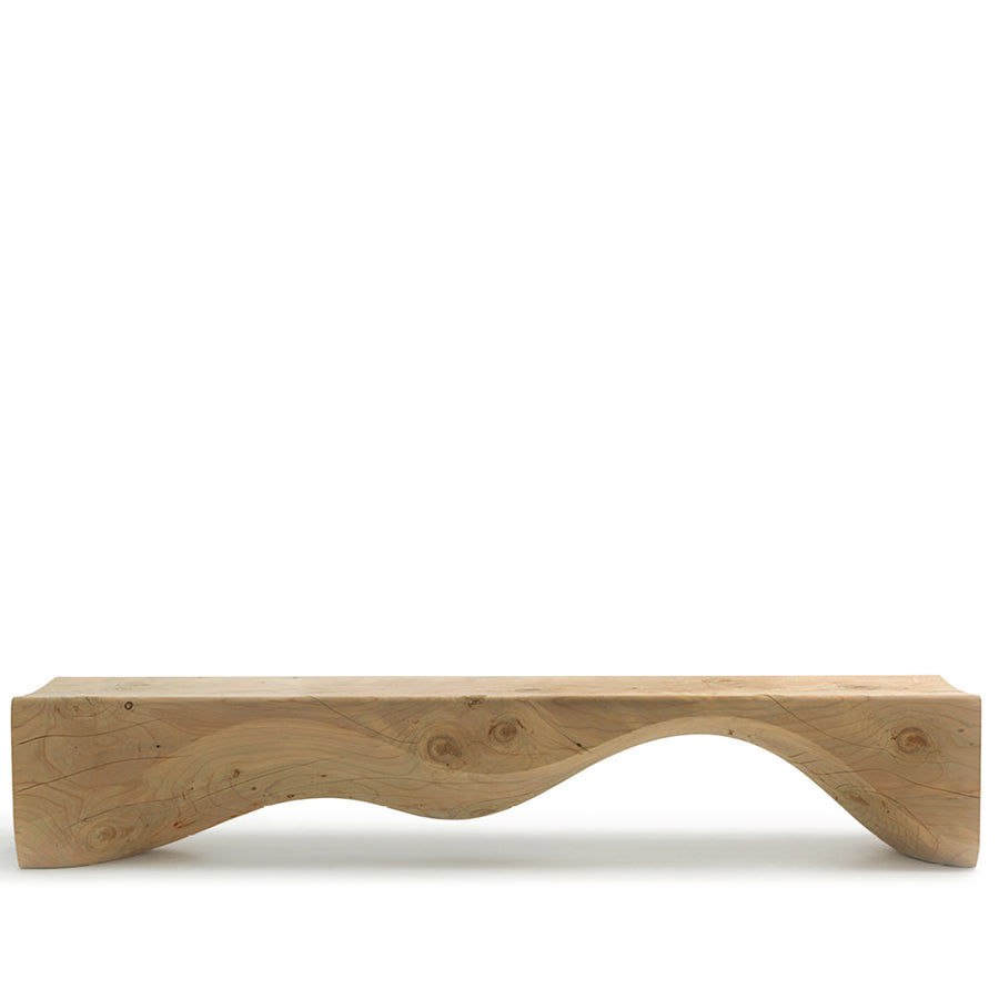 Rustic Wood Bench MOUNTAINS White Background