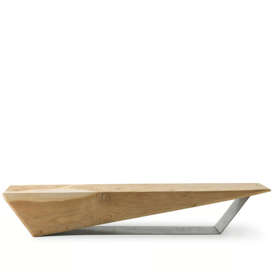 Rustic Wood Bench WEDGE White Background