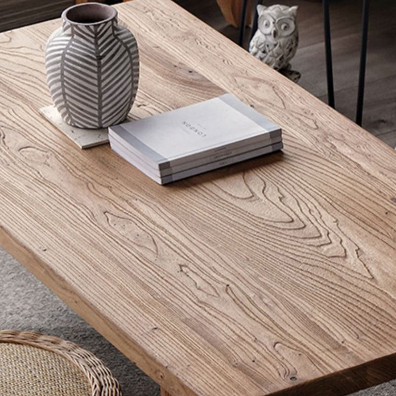 Rustic Elm Wood Coffee Table NORTHERN ELM Material Details Chart