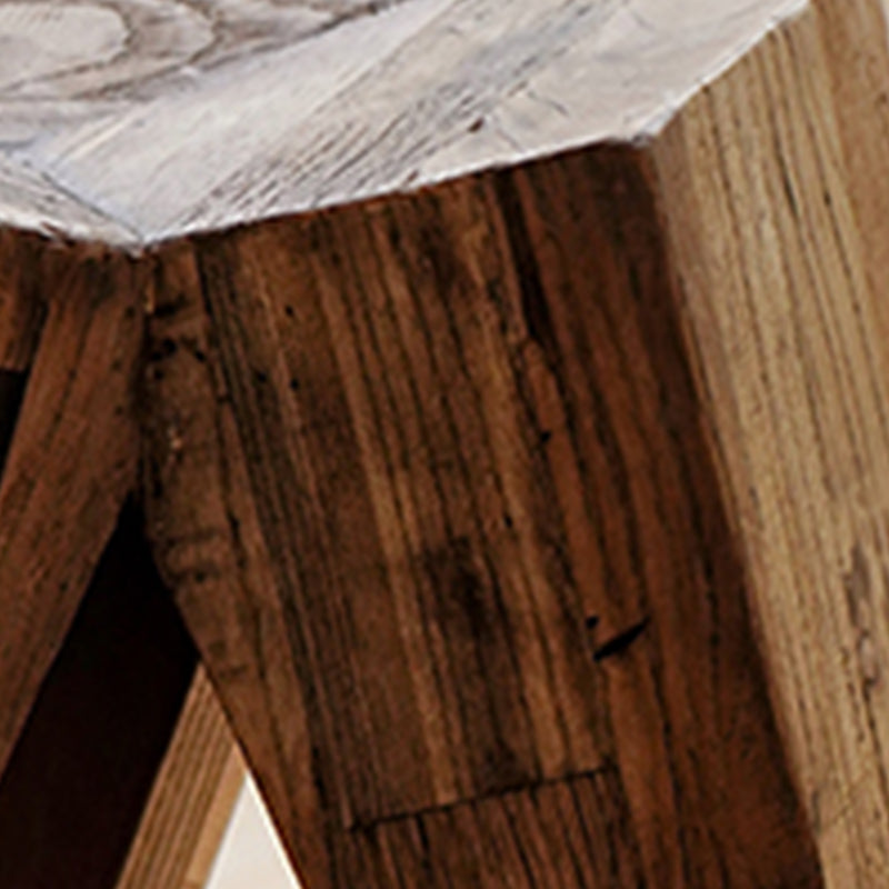 Rustic Elm Wood Stool POLYGON ELM Color Swatches
