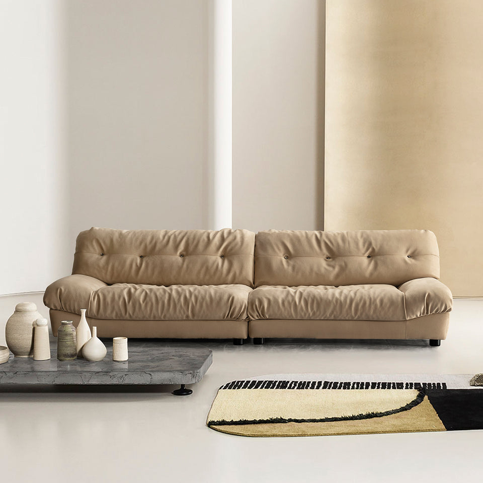 Bauhaus suede fabric 4 seater sofa milano primary product view.