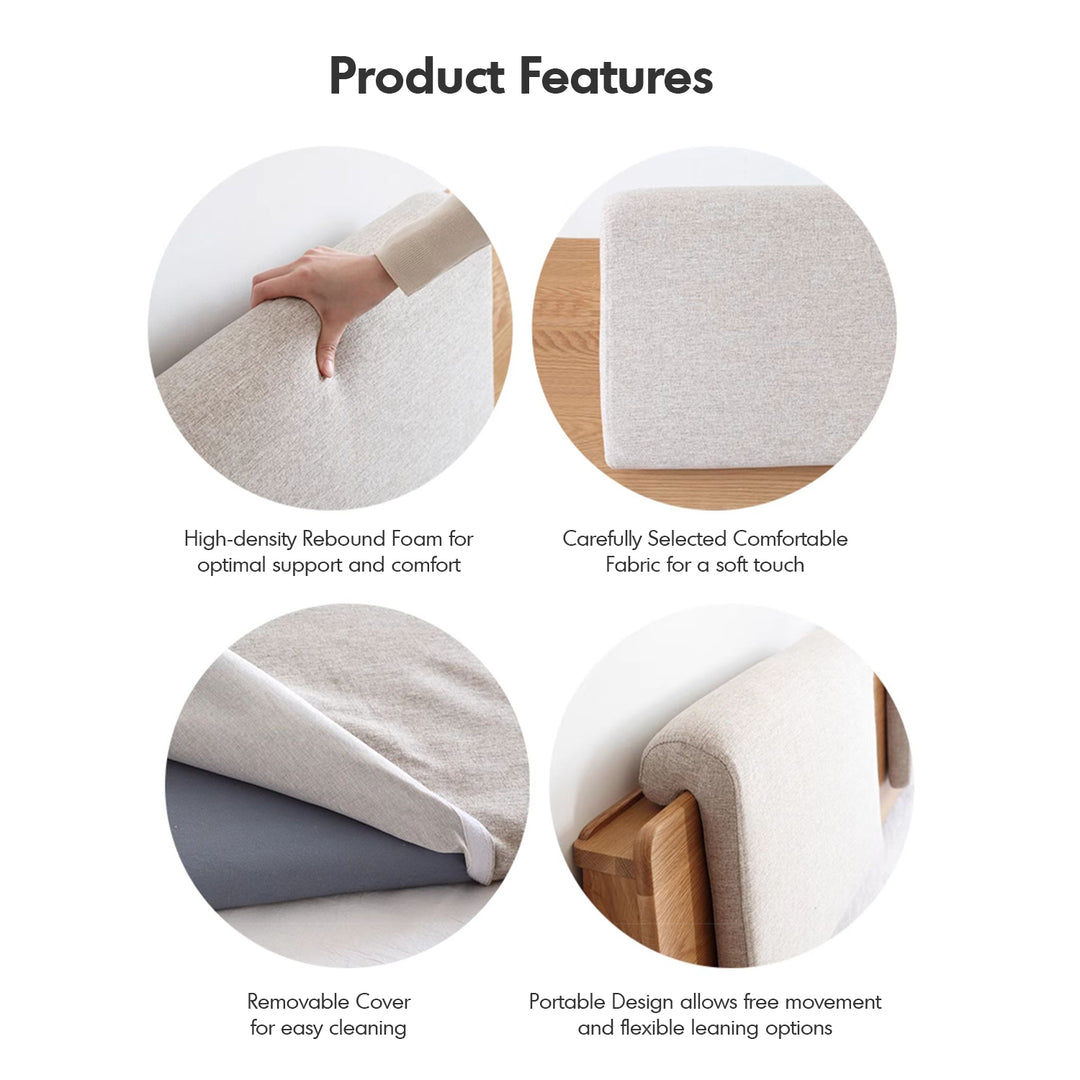 Scandinavian bed panel headboard cushion ease material variants.