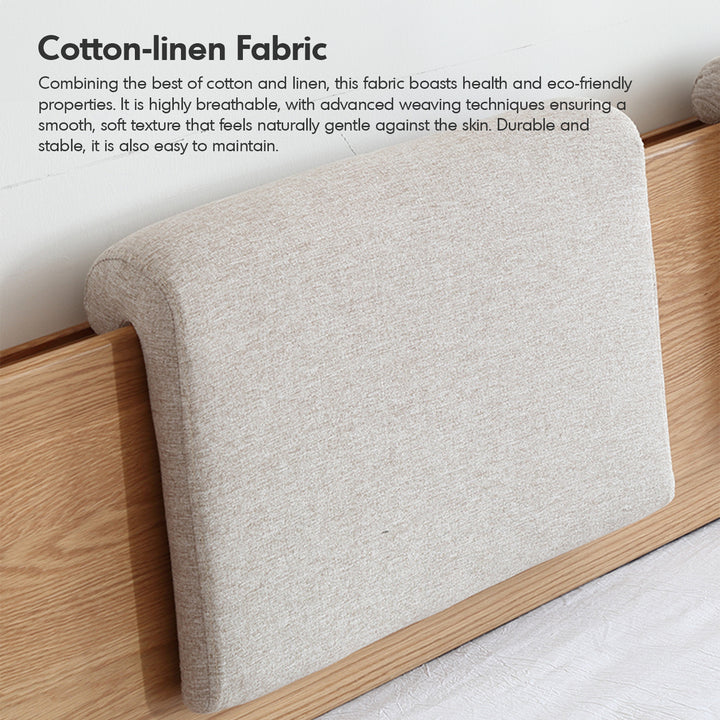 Scandinavian bed panel headboard cushion ease with context.