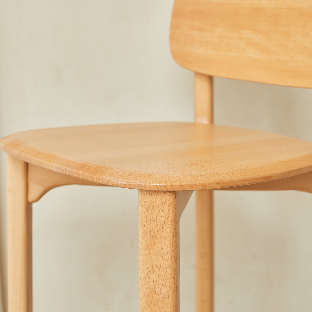 Scandinavian Beech Wood Bar Chair POPPY