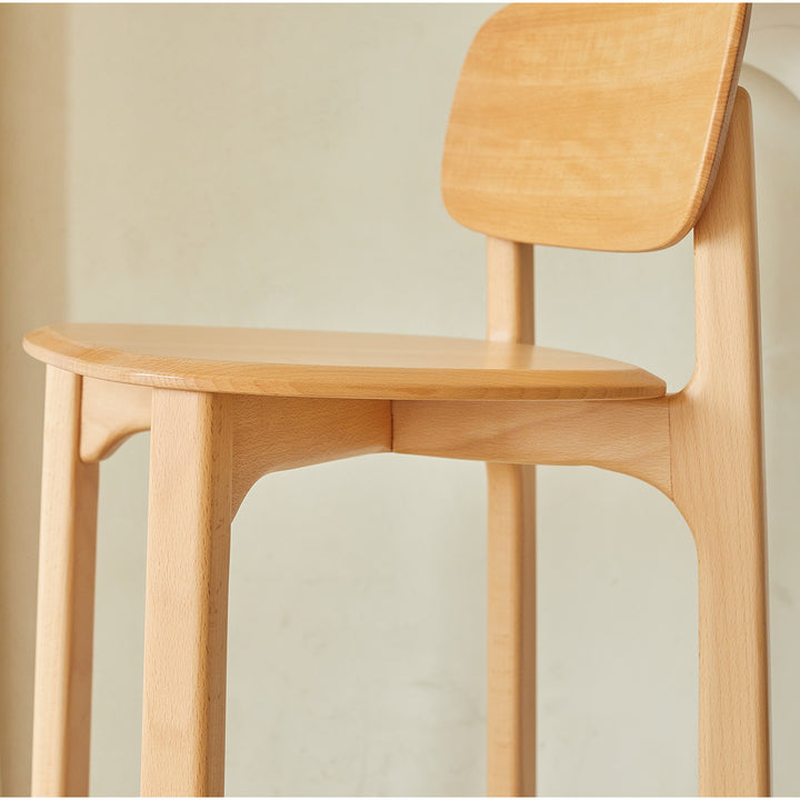 Scandinavian Beech Wood Bar Chair POPPY