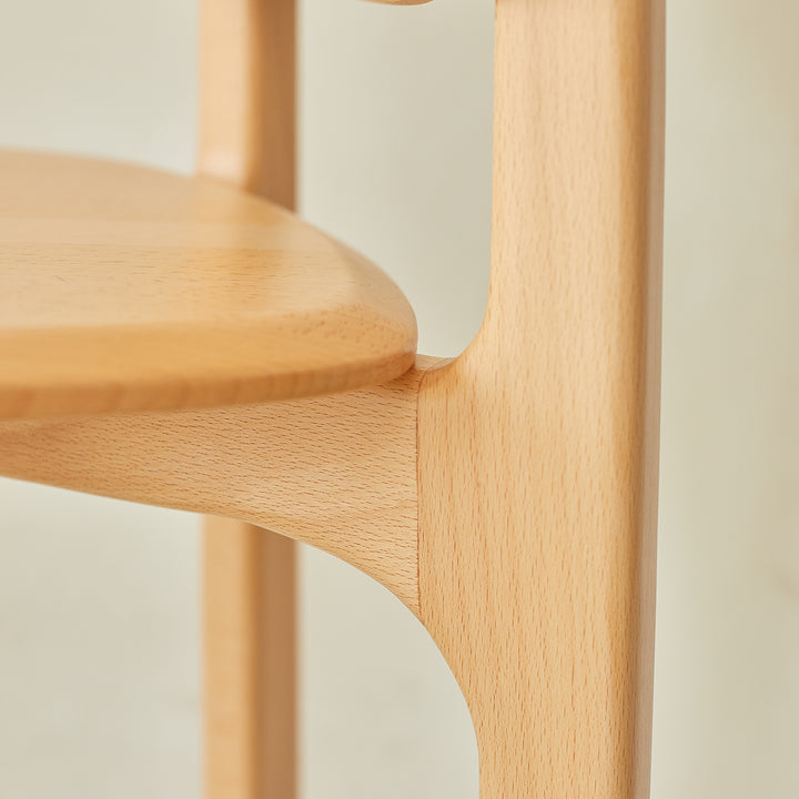 Scandinavian Beech Wood Bar Chair POPPY