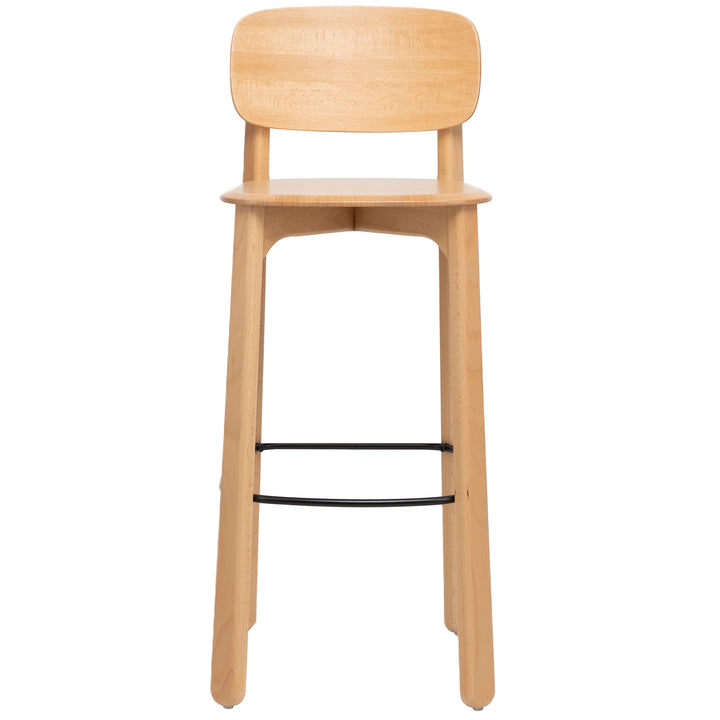 Scandinavian Beech Wood Bar Chair POPPY