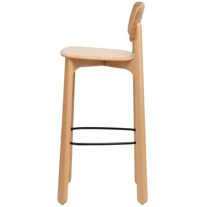 Scandinavian Beech Wood Bar Chair POPPY