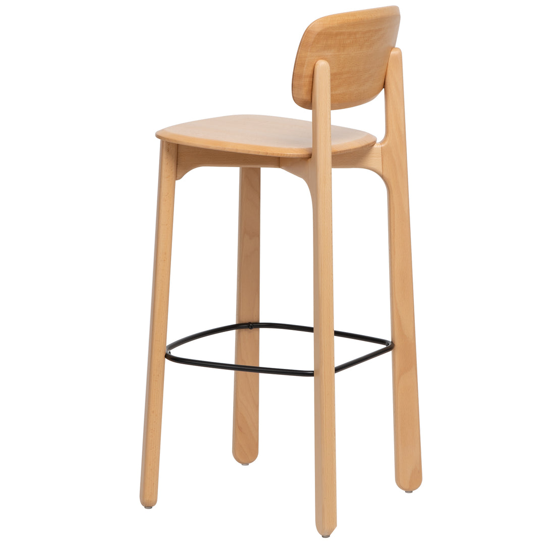 Scandinavian Beech Wood Bar Chair POPPY