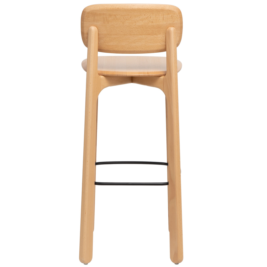 Scandinavian Beech Wood Bar Chair POPPY