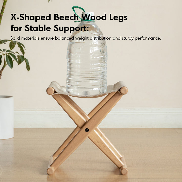 Scandinavian beech wood canvas folding stool kaya environmental situation.