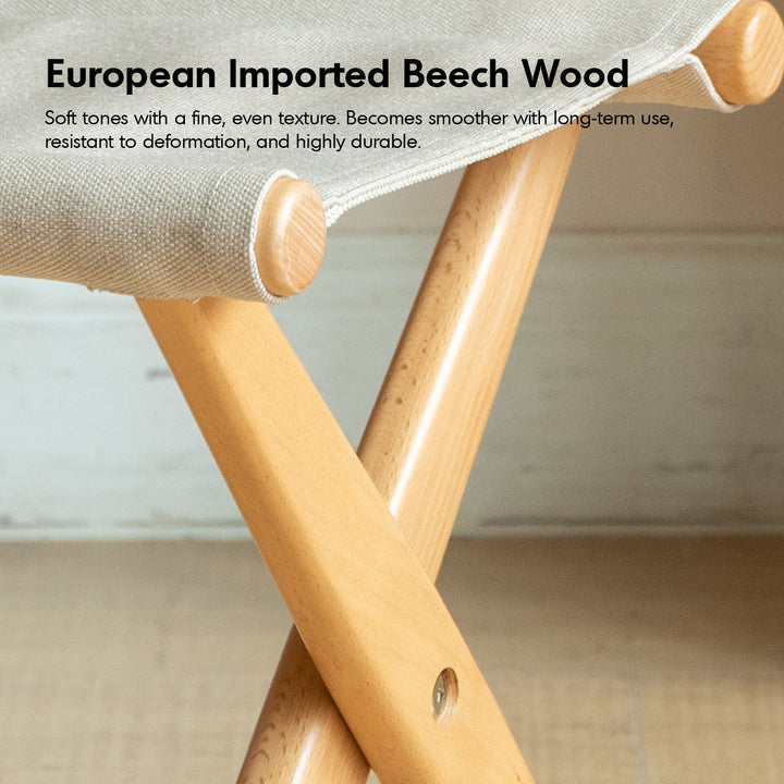 Scandinavian beech wood canvas folding stool kaya situational feels.