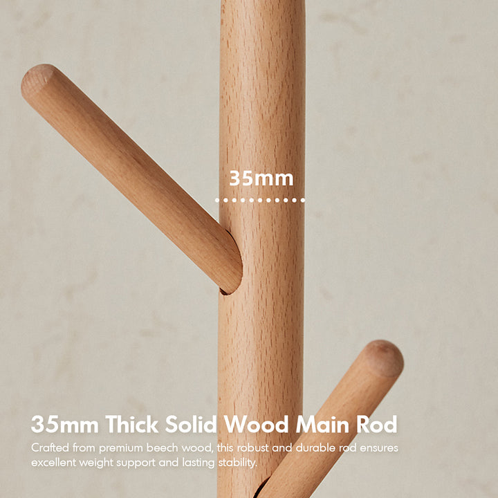 Scandinavian beech wood clothes hanger branch conceptual design.