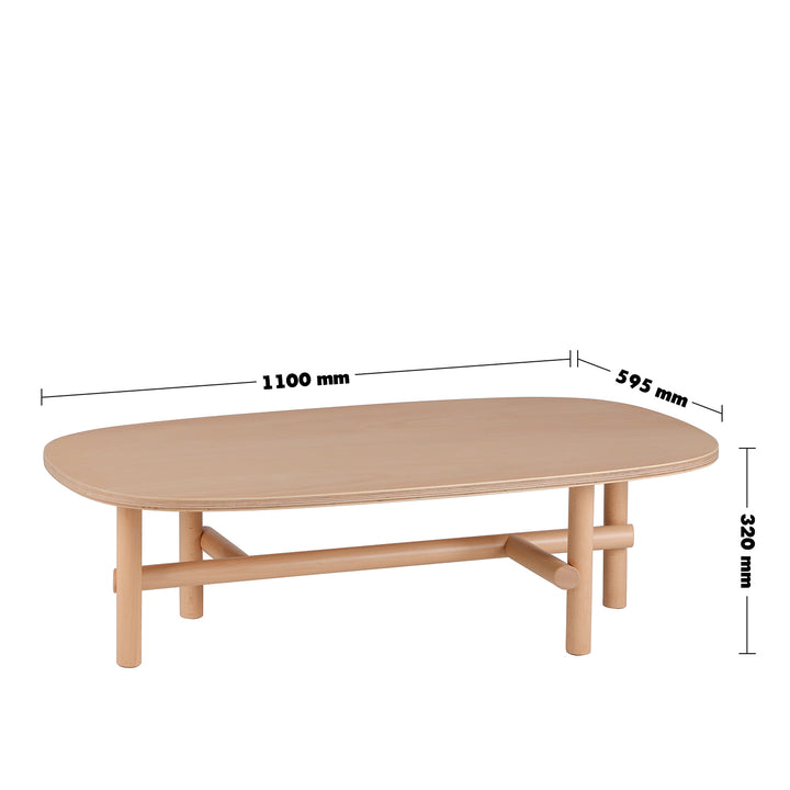 Scandinavian beech wood coffee table table hilda size charts.