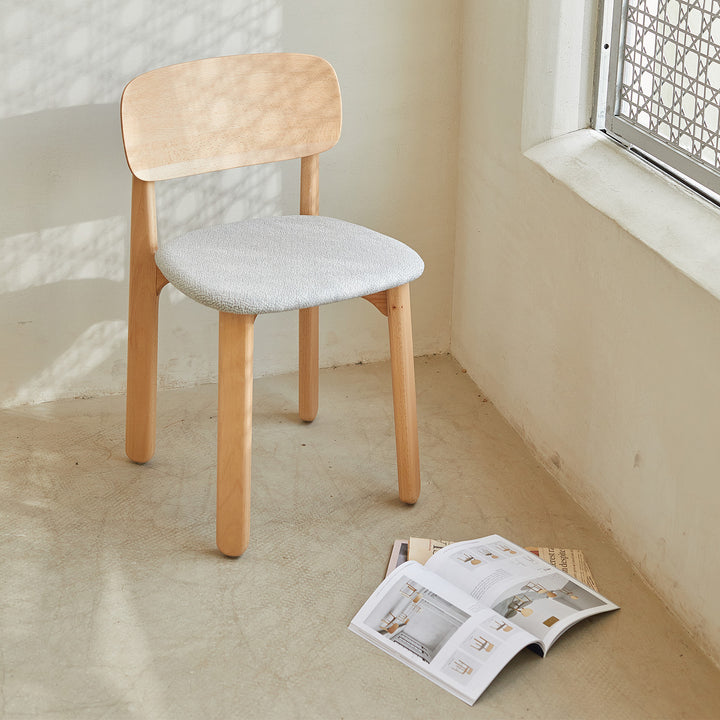 Scandinavian beech wood dining chair poppy s layered structure.