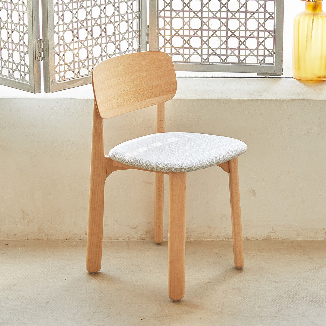 Scandinavian beech wood dining chair poppy s primary product view.