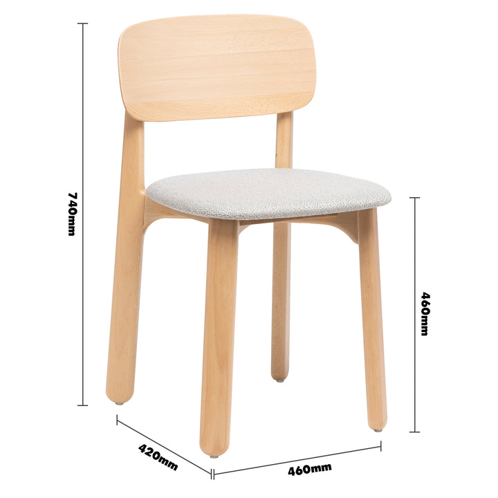 Scandinavian beech wood dining chair poppy s size charts.