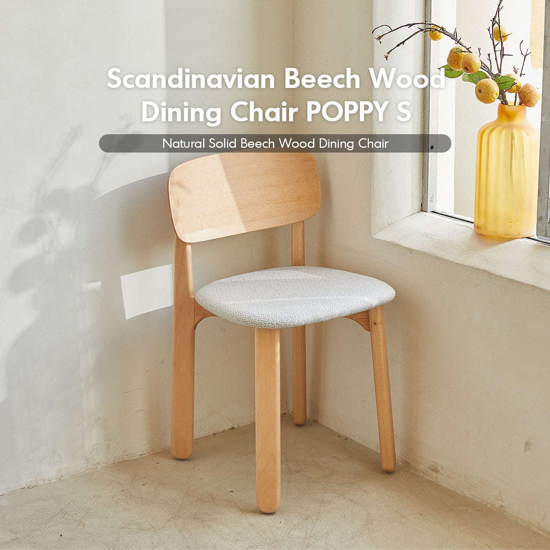 Scandinavian Beech Wood Dining Chair POPPY S