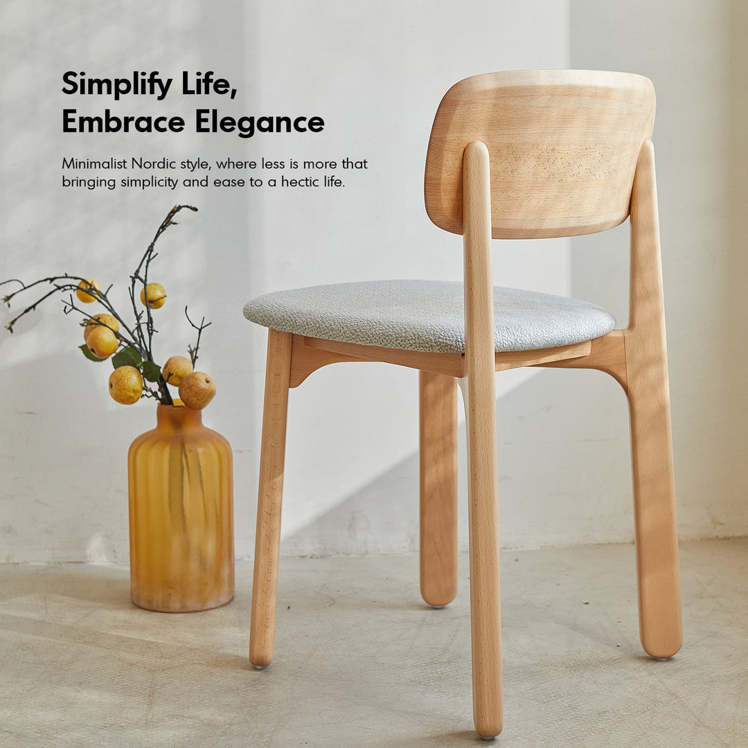 Scandinavian beech wood dining chair poppy s in real life style.