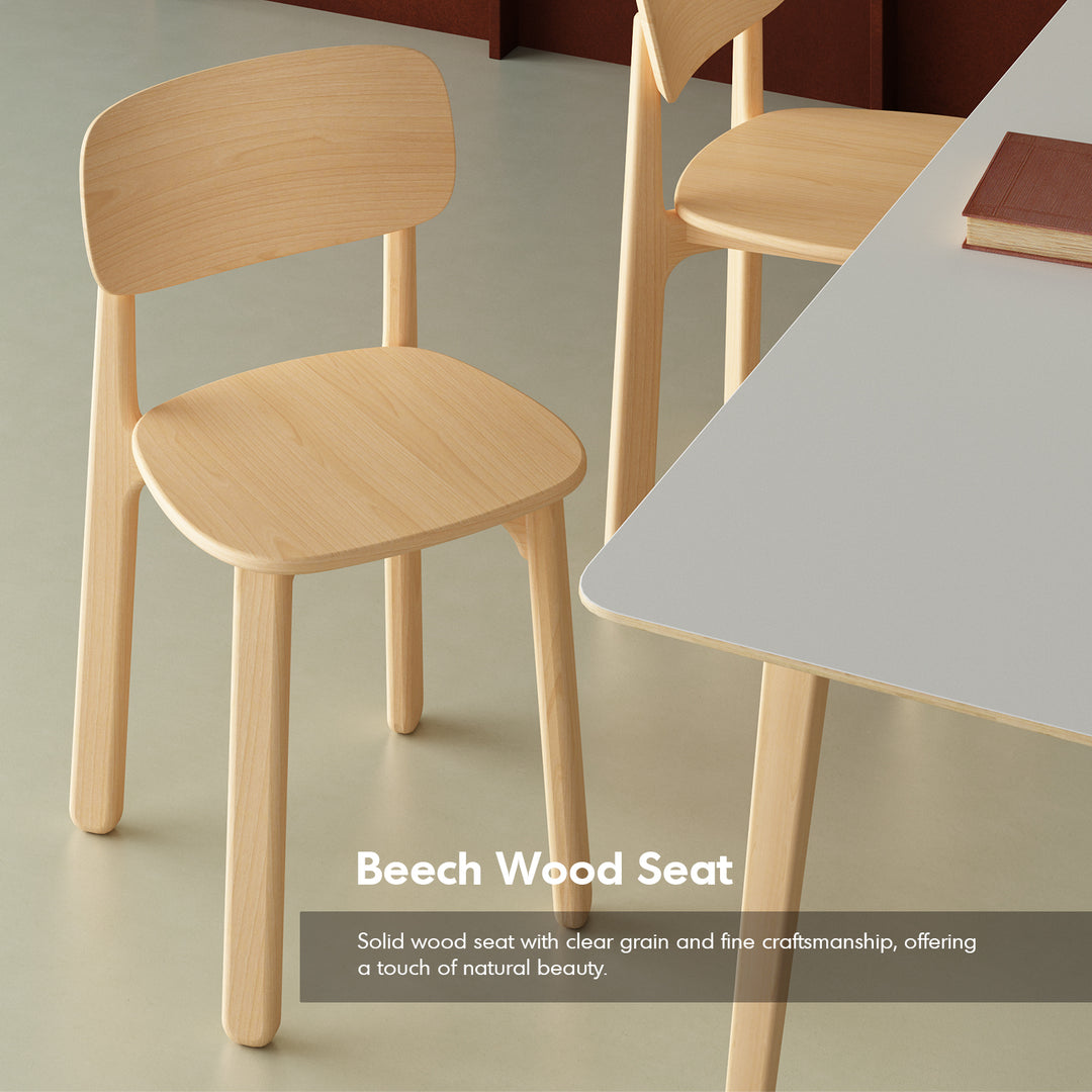 Scandinavian Beech Wood Dining Chair POPPY