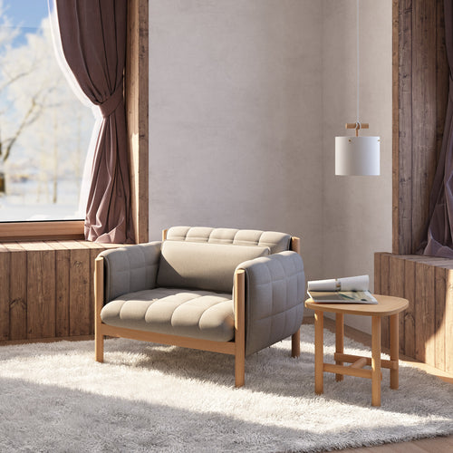 Scandinavian Beech Wood Fabric 1 Seater Sofa HILDA Good to Know Preview-1
