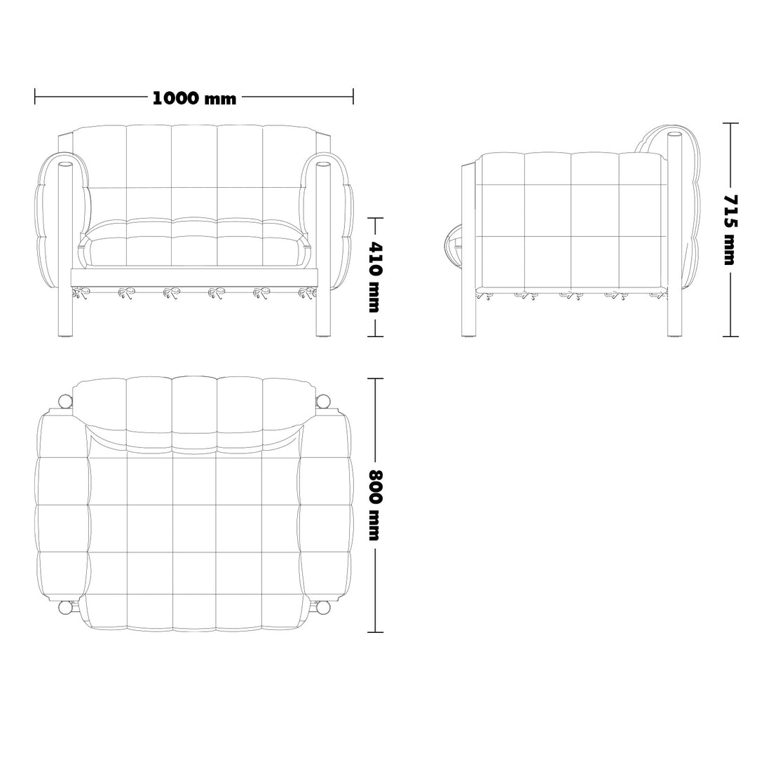 Scandinavian beech wood fabric 1 seater sofa hilda size charts.