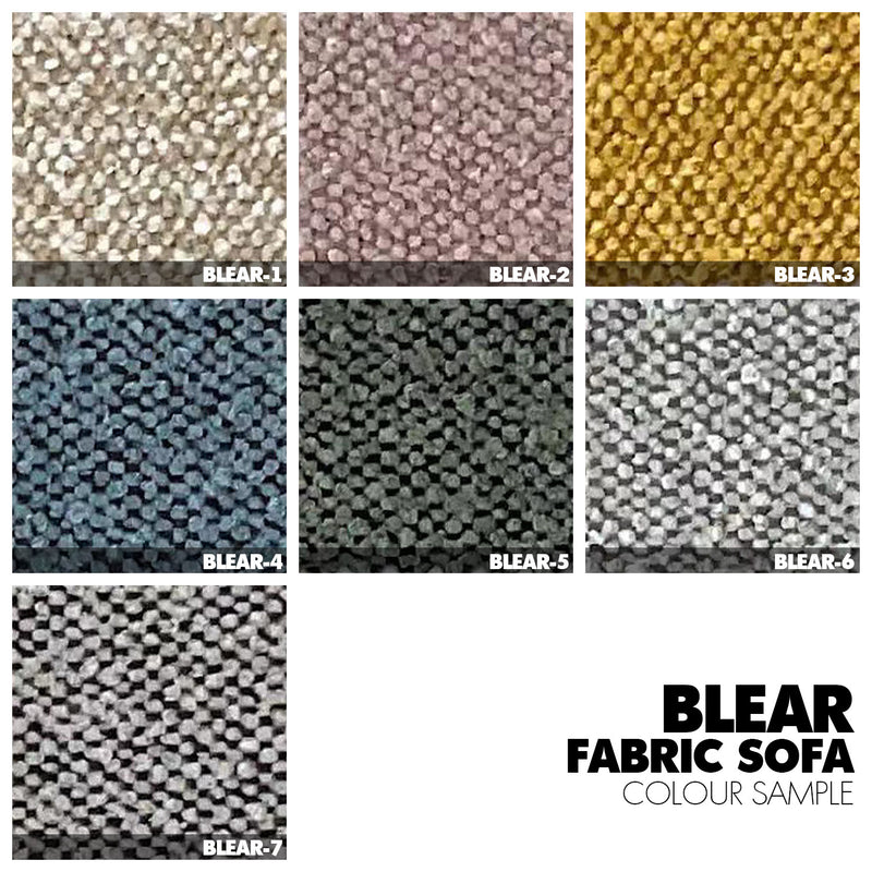 Scandinavian beech wood fabric 1 seater sofa hilda color swatches.