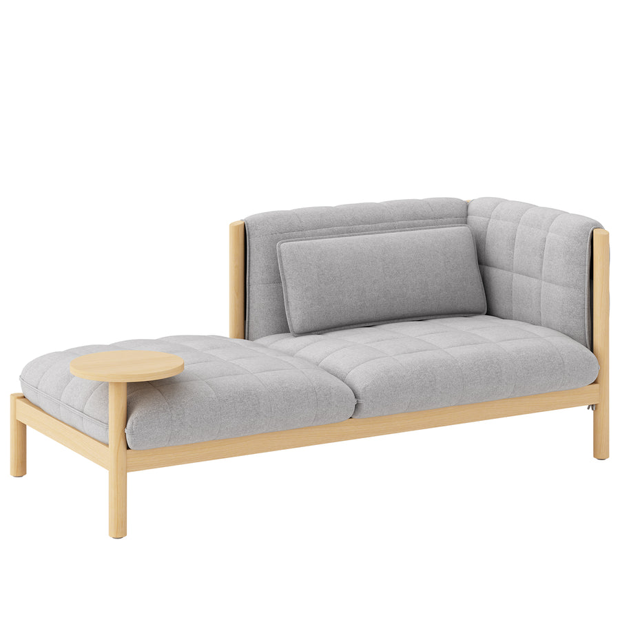 Scandinavian beech wood fabric 2 seater sofa hilda st in white background.